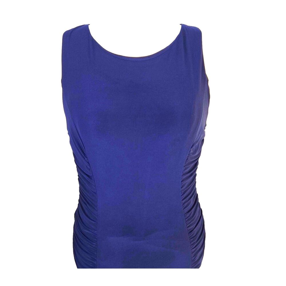Womens misses dress size 10 Blue M Medium sleeveless all stretch